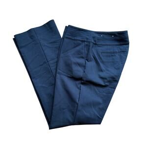 Ann Taylor Curvy Black Straight Leg Trouser Pants Size 6 Career Professional